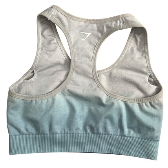 Gymshark Womens Ombre Racerback Sports Bra Medium Light Blue - Picture 5 of 5